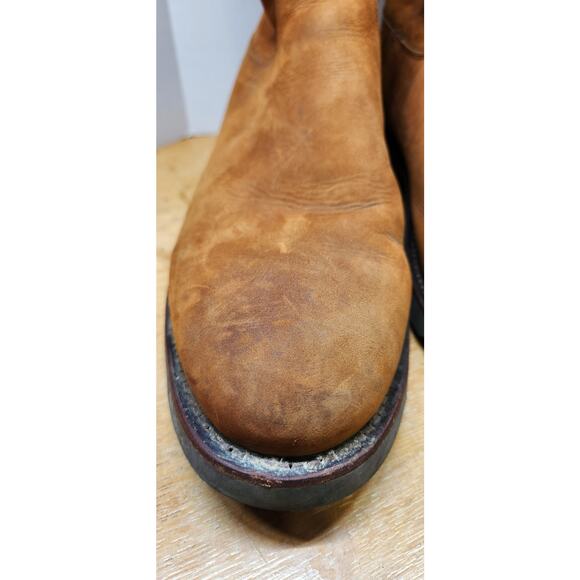 Tecovas Ranch Wear Stockton Umber Dark Brown Leather Size 13D Work Boots main image 5